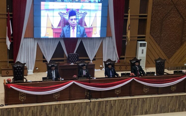 DPRD Samarinda Gelar Rapat Paripurna Masa Persidangan I di Ruang Rapat Utama.